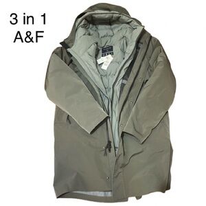 Abercrombie & Fitch Men's 
3-in-1 Performance Jacket Parker 
Olive 
Large
NWT